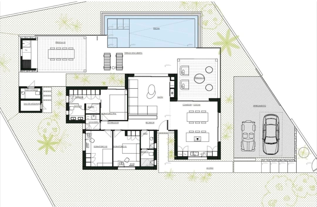 Plano actualizado de distribución de Marquesa House